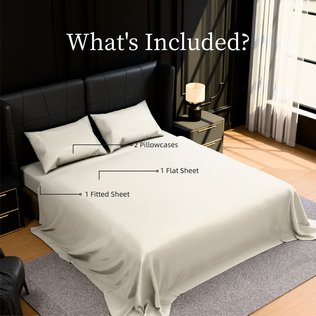 White Queen Four-Piece Easy-Care Sheet Set