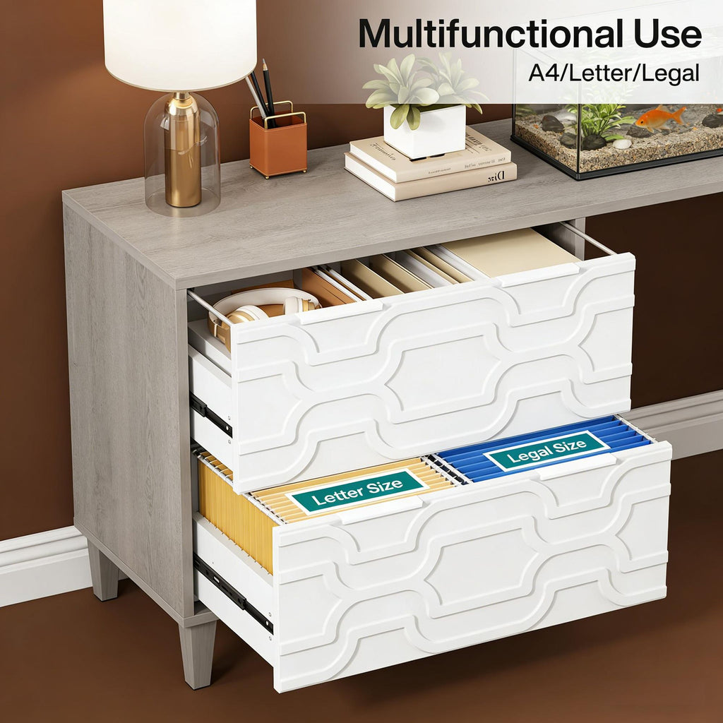 Two-Drawer File Cabinet for Home Office Organization