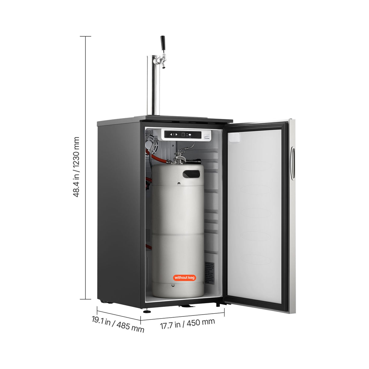 Commercial Draft Beer Kegerator – Single Tap, Holds 1 Sixth Keg