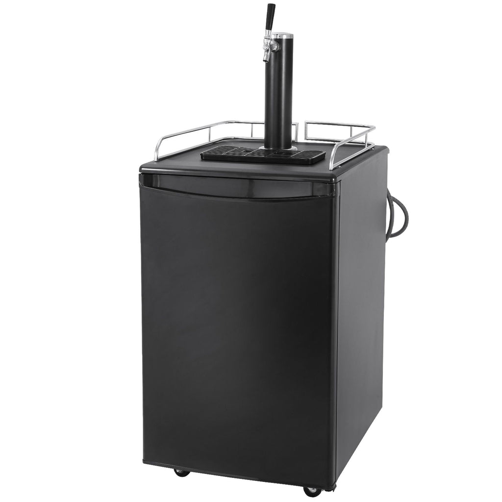 Single-Tap Kegerator with Adjustable Cooling and Mobile Base
