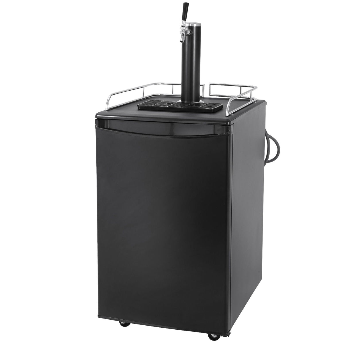Single-Tap Kegerator with Adjustable Cooling and Mobile Base