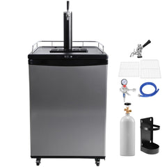 Single Tap Beer Kegerator with Digital Temperature Control and Fan Cooling System