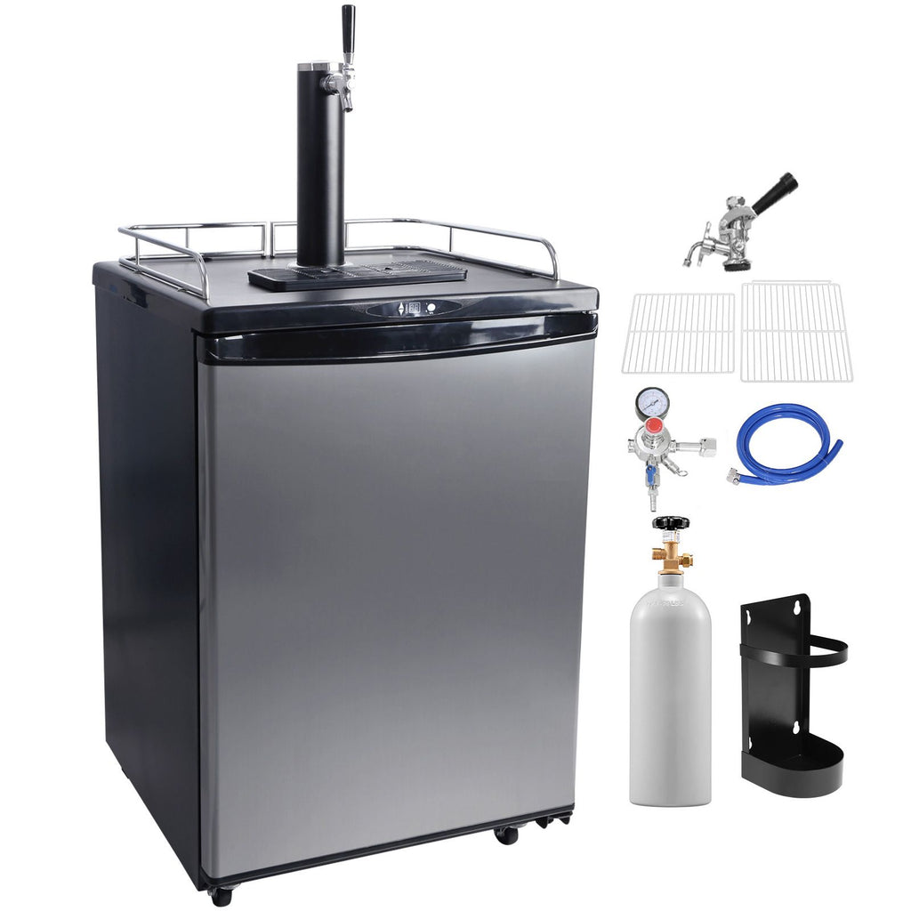 Single Tap Beer Kegerator with Digital Temperature Control and Fan Cooling System