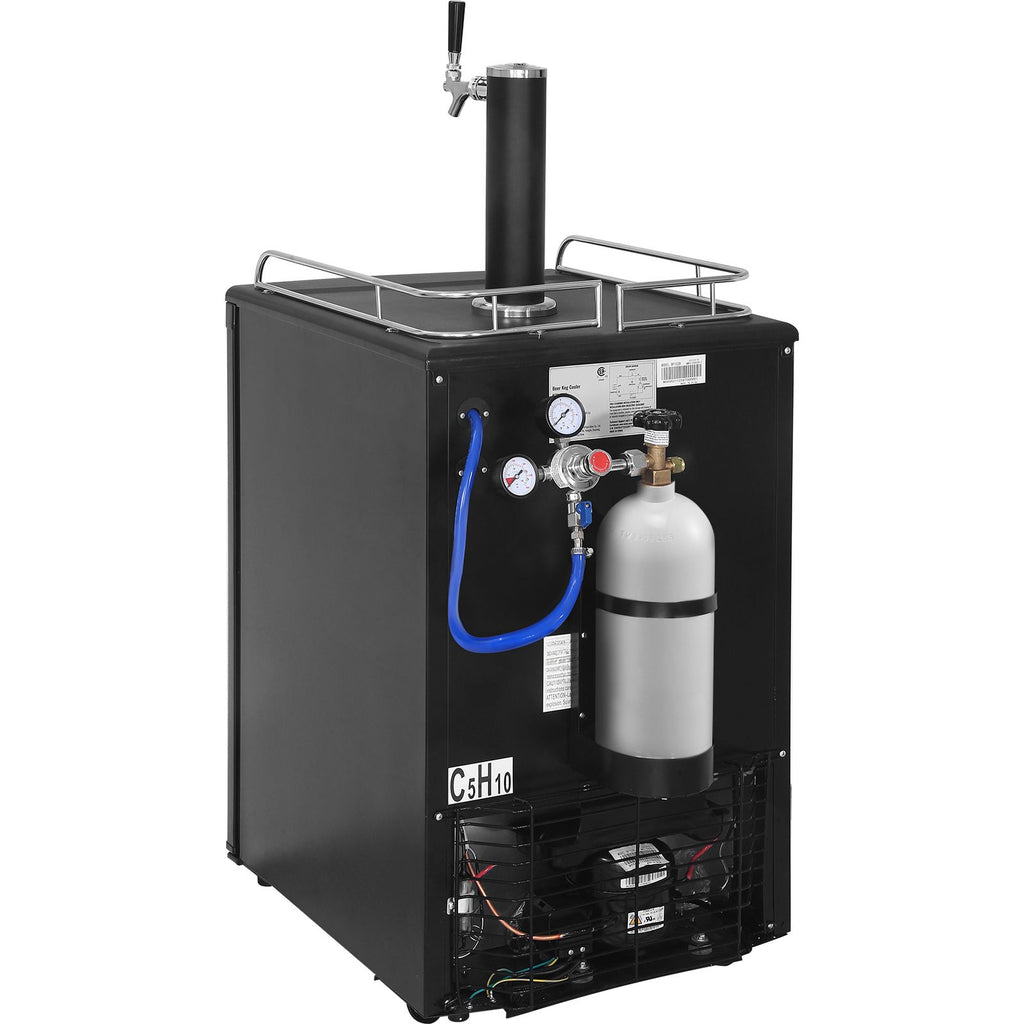 Single Tap Beer Kegerator with Digital Temperature Control and Fan Cooling System