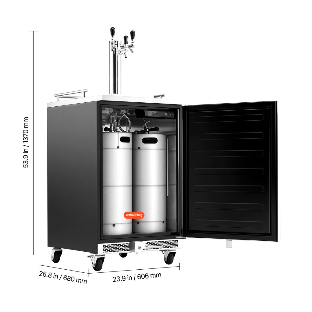 VEVOR Triple-Tap Commercial Draft Beer Kegerator