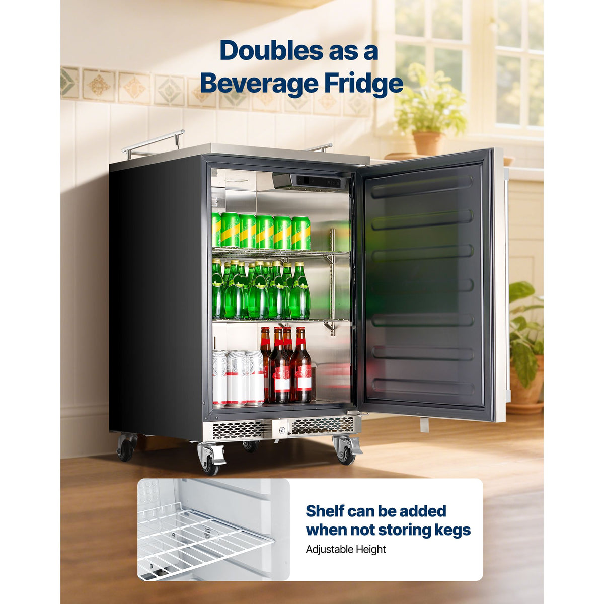 VEVOR Triple-Tap Commercial Draft Beer Kegerator