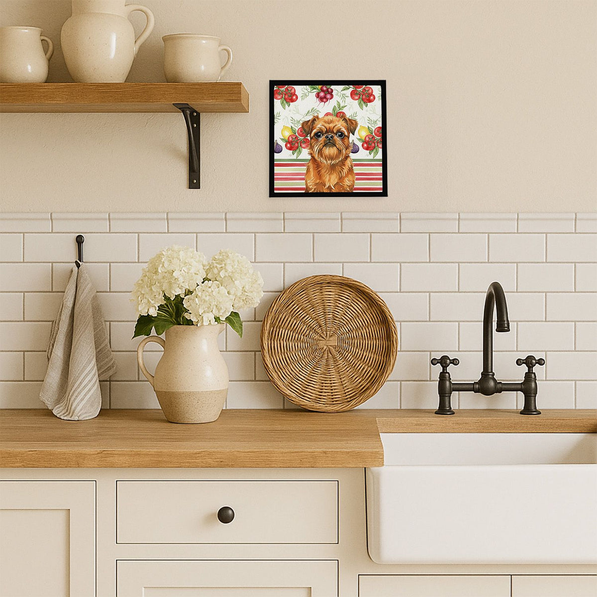 Belge Brussels Griffon Vegetable Framed Wall Art