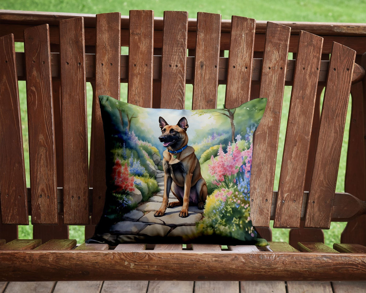 Belgian Malinois Spring Garden Pillow