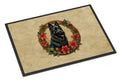 Festive Christmas Floral Doormat for Indoor or Outdoor Entryway