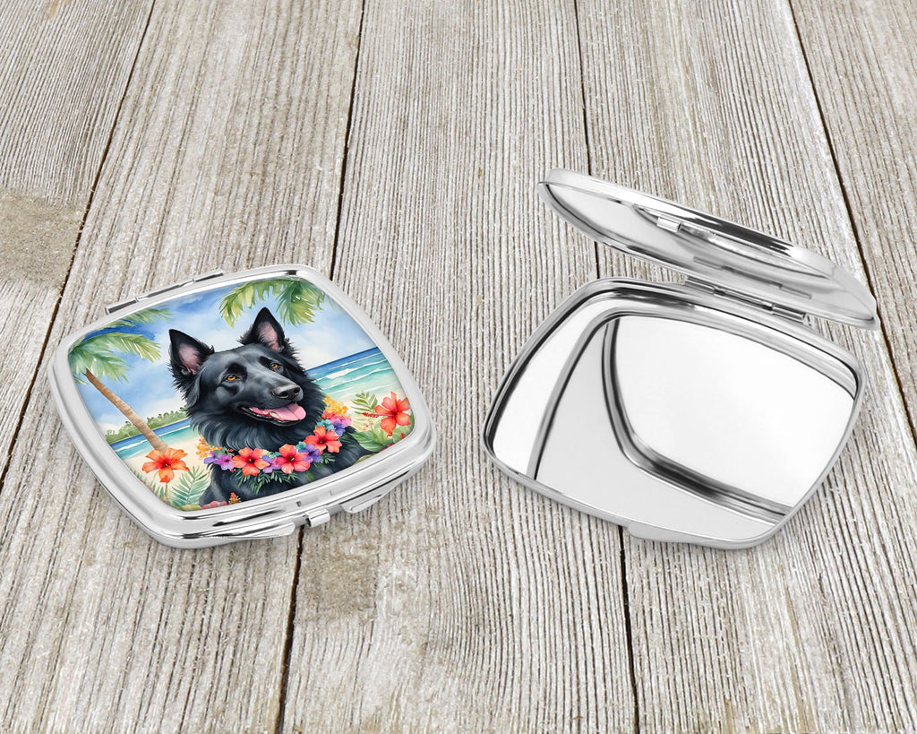 Belgian Sheepdog Luau Folding Compact Mirror