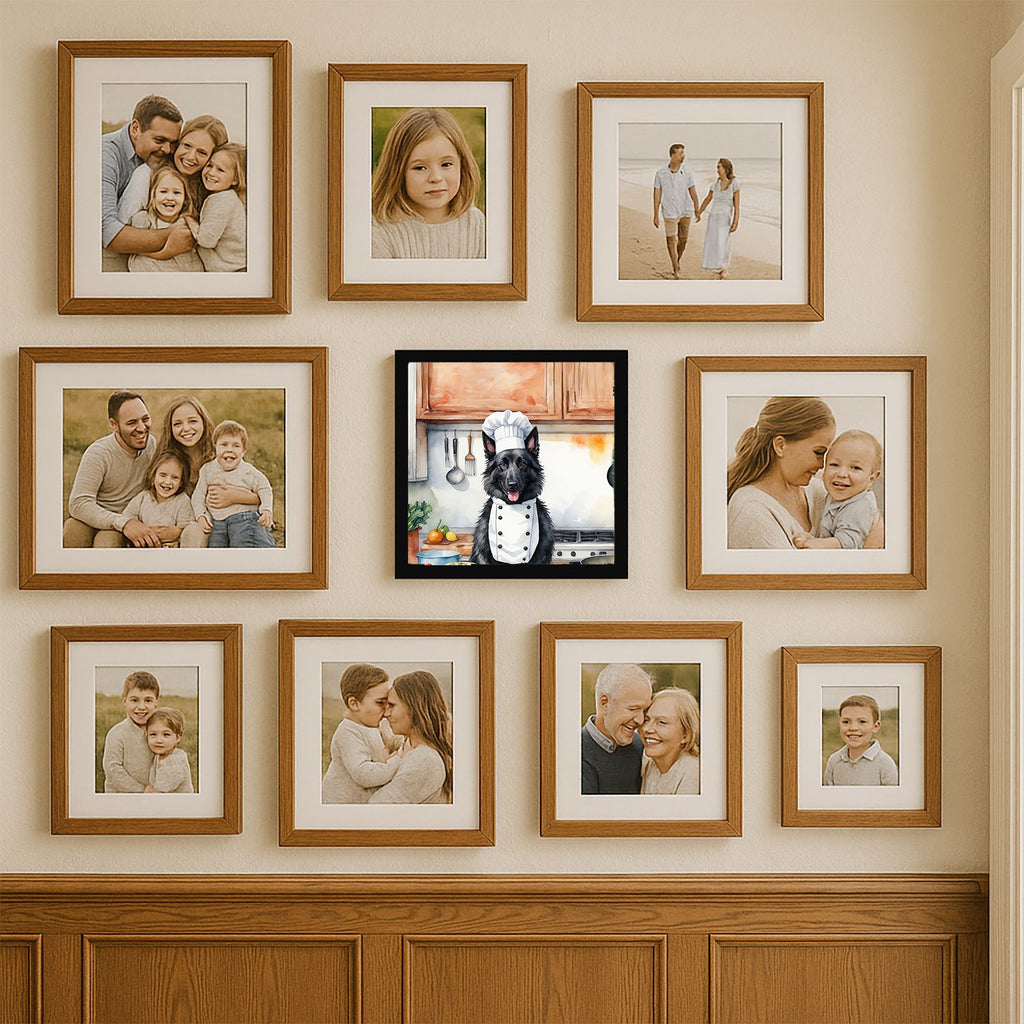 The Chef Framed Metal Print – Square Wall Art for Kitchen, Bathroom, Office