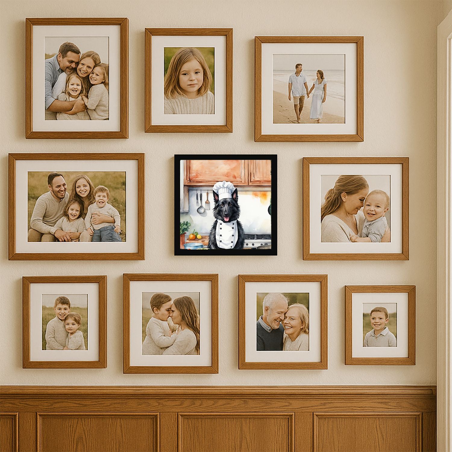 The Chef Framed Metal Print – Square Wall Art for Kitchen, Bathroom, Office