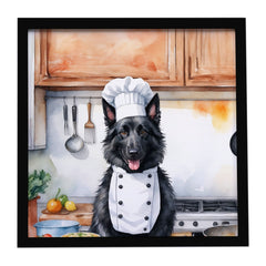 The Chef Framed Metal Print – Square Wall Art for Kitchen, Bathroom, Office