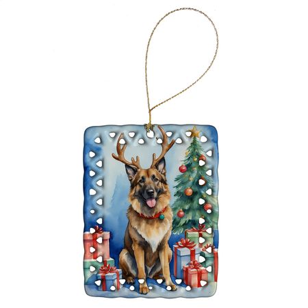 Belgian Tervuren Reindeer Christmas Ornament