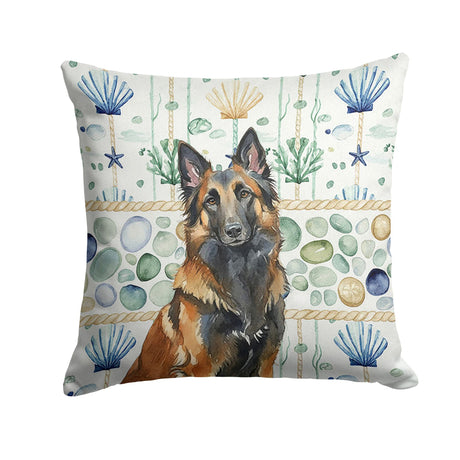 Belgian Tervuren Coastal Sea Glass Throw Pillow