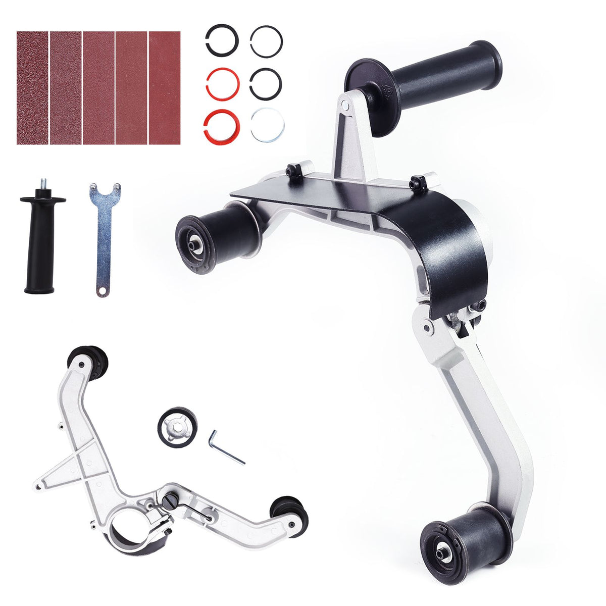 Angle Grinder Belt Sander Adapter for Pipe Finishing