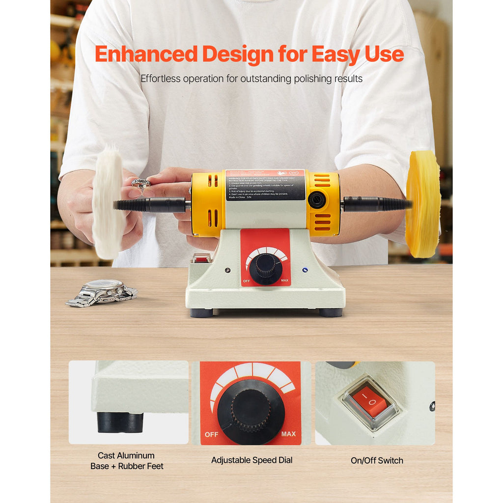 Variable-Speed Benchtop Buffer and Polishing Set