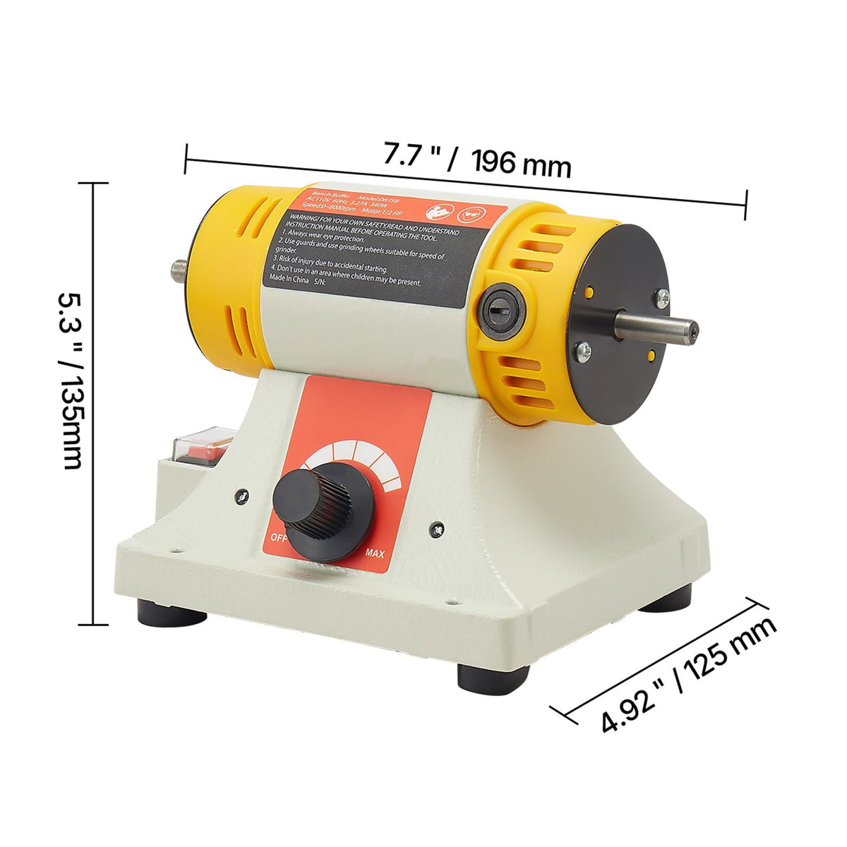 Variable-Speed Benchtop Buffer and Polishing Set