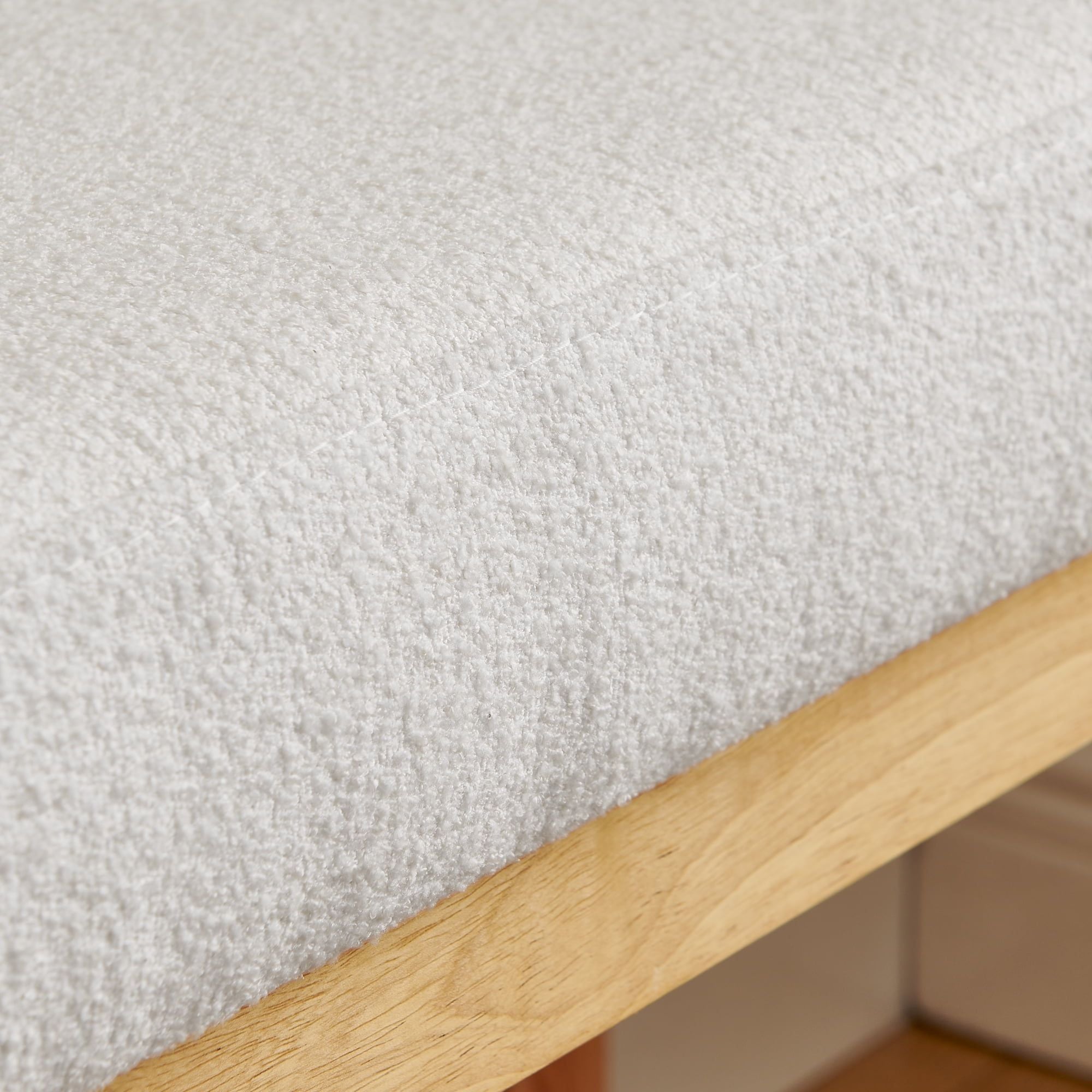 Modern Shoe Storage Bench with Cushioned Seat and Solid Wood Frame