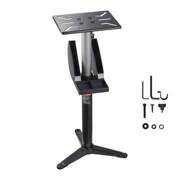 Adjustable Bench Grinder Stand With Wheel Storage