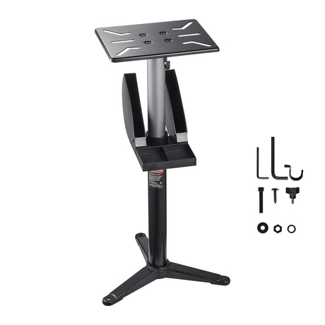 Adjustable Bench Grinder Stand With Wheel Storage