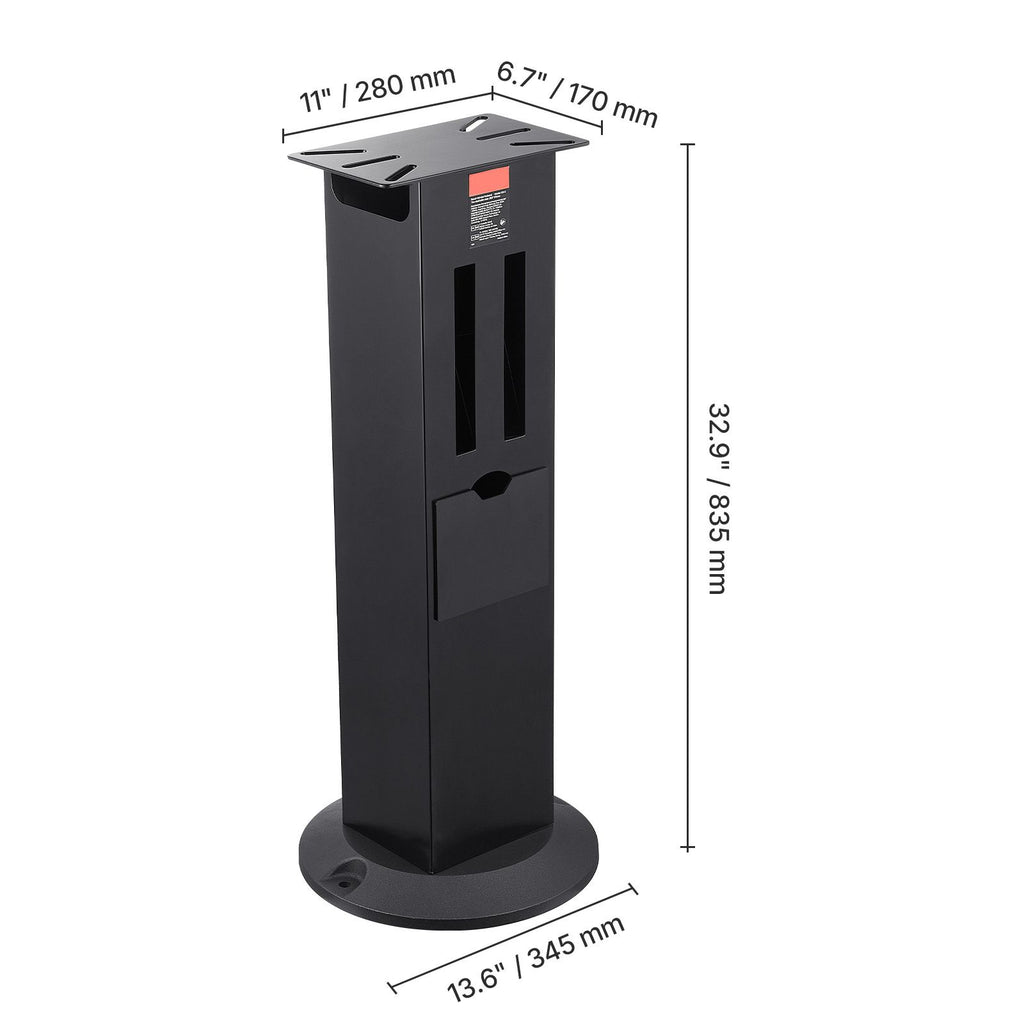 Bench Grinder Floor Stand with Wheel Storage