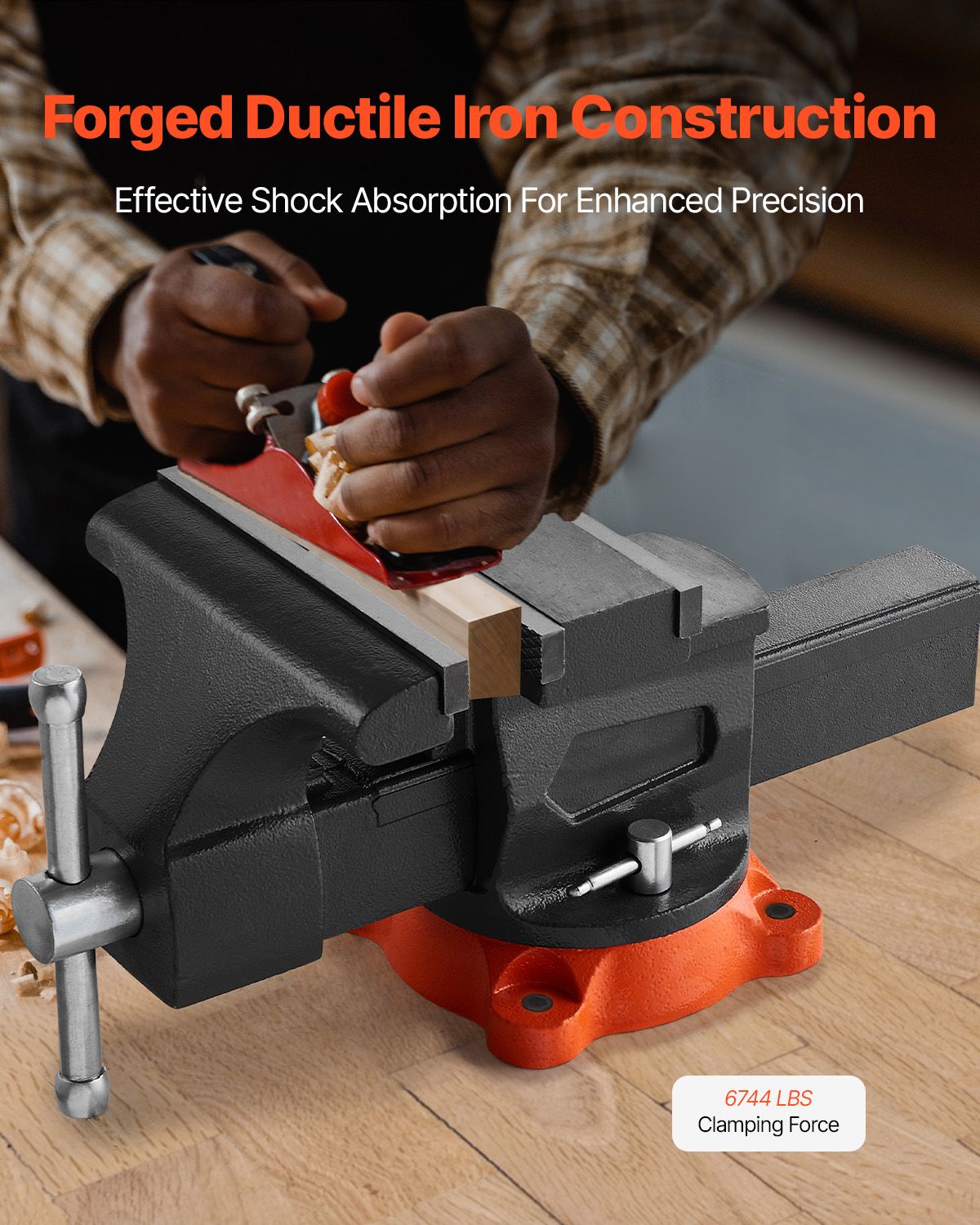 Multipurpose Swivel Bench Vise with Pipe Jaws