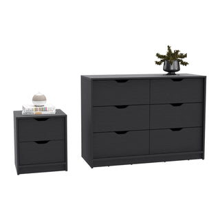 Bennett Black Dresser and Nightstand Bedroom Set