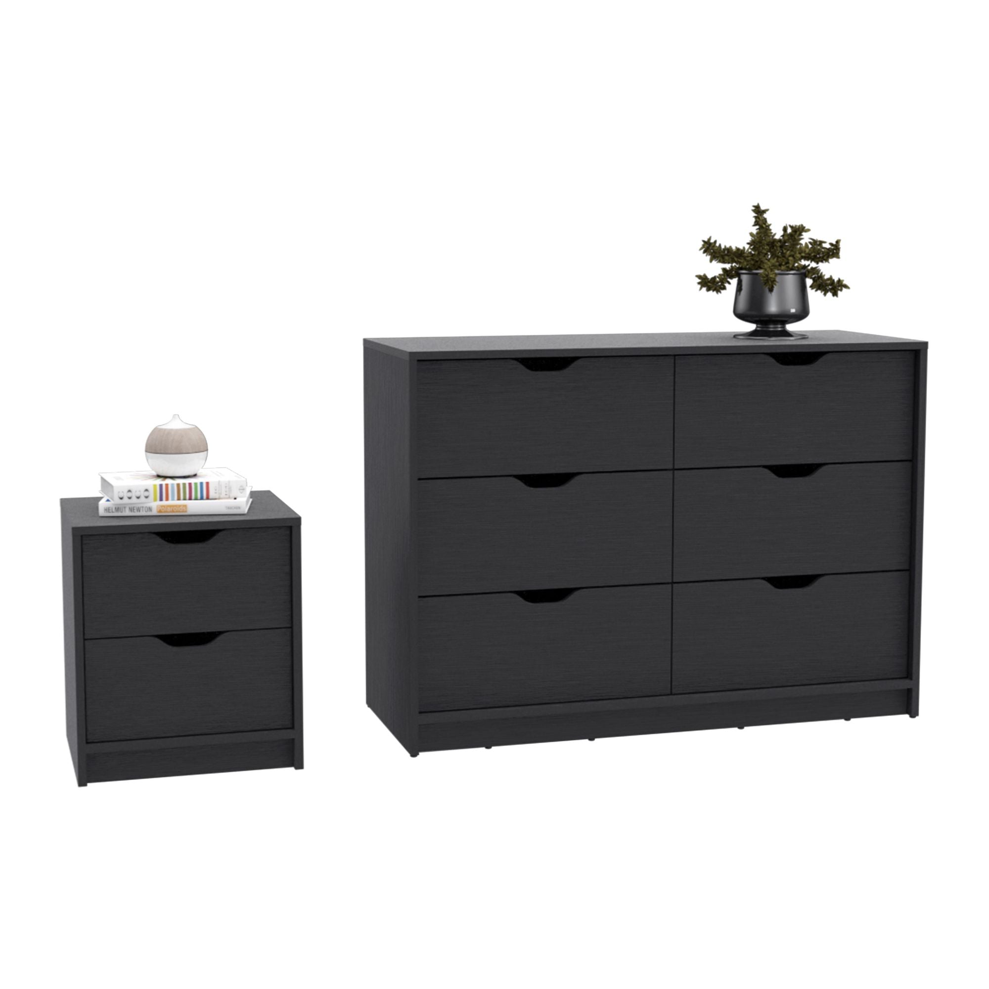 Bennett Black Dresser and Nightstand Bedroom Set