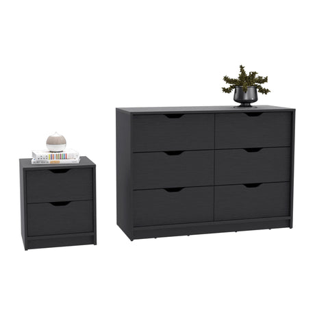 Bennett Black Dresser and Nightstand Bedroom Set