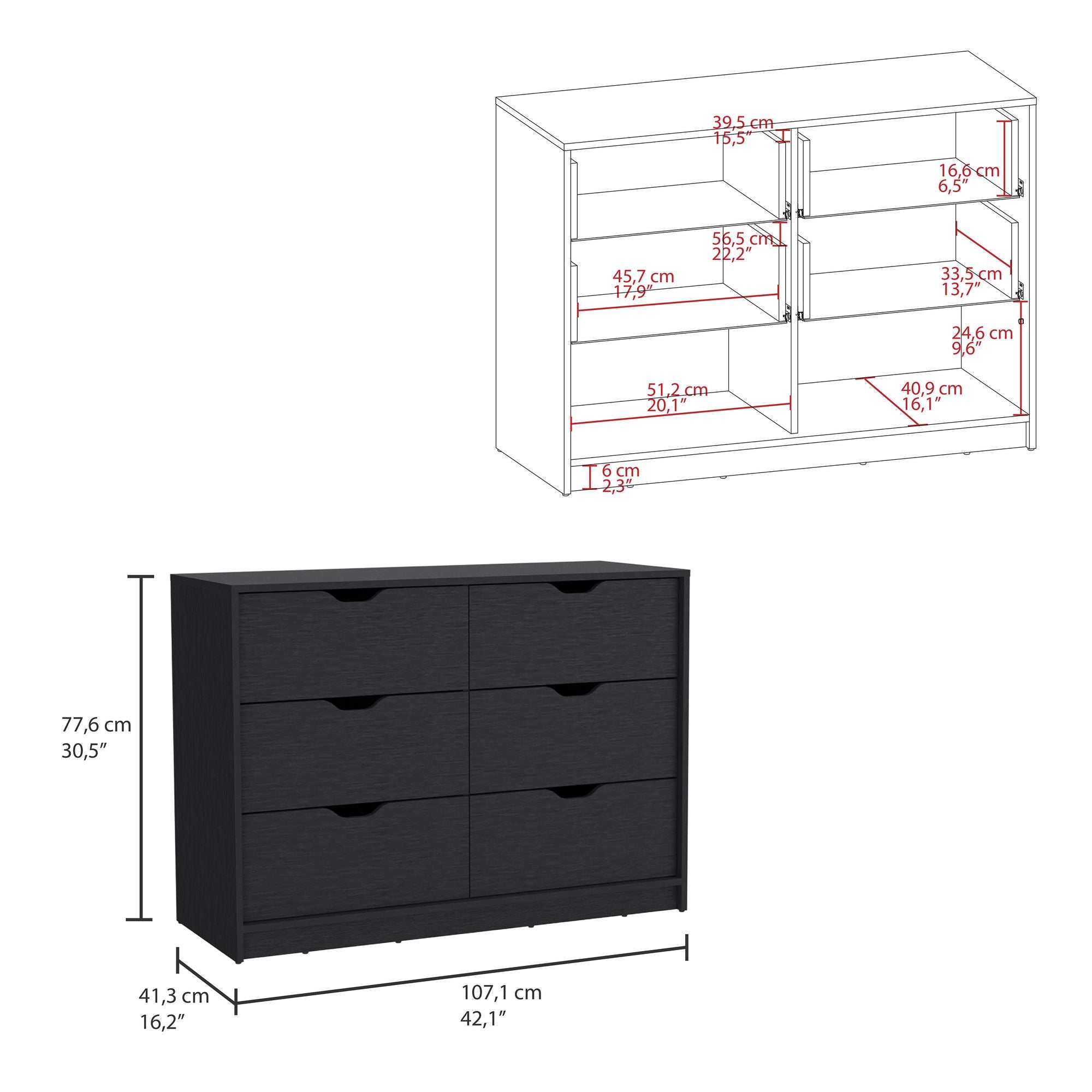 Bennett Black Dresser and Nightstand Bedroom Set