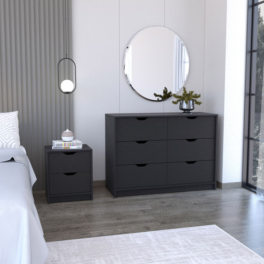 Bennett Black Dresser and Nightstand Bedroom Set