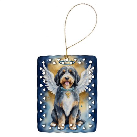 Bernedoodle My Angel Personalized Christmas Ornament