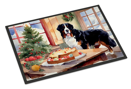 Bernese Mountain Dog Christmas Cookies Entryway Doormat