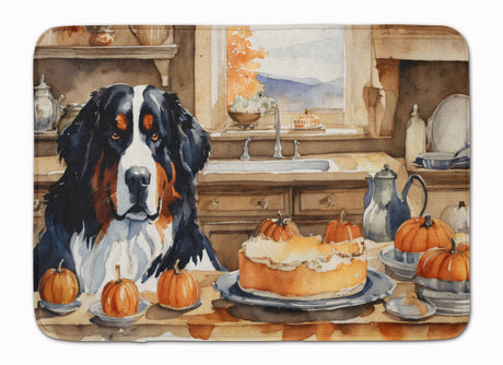 Bernese Mountain Dog Fall Pumpkins Cushioned Mat