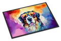 Bernese Mountain Dog Hippie Dawg Indoor-Outdoor Doormat
