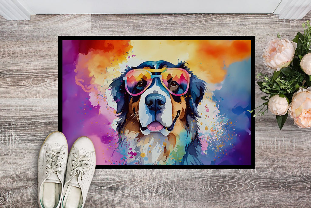 Bernese Mountain Dog Hippie Dawg Indoor-Outdoor Doormat