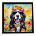Bernese Mountain Dog Hippie Dawg Wall Art
