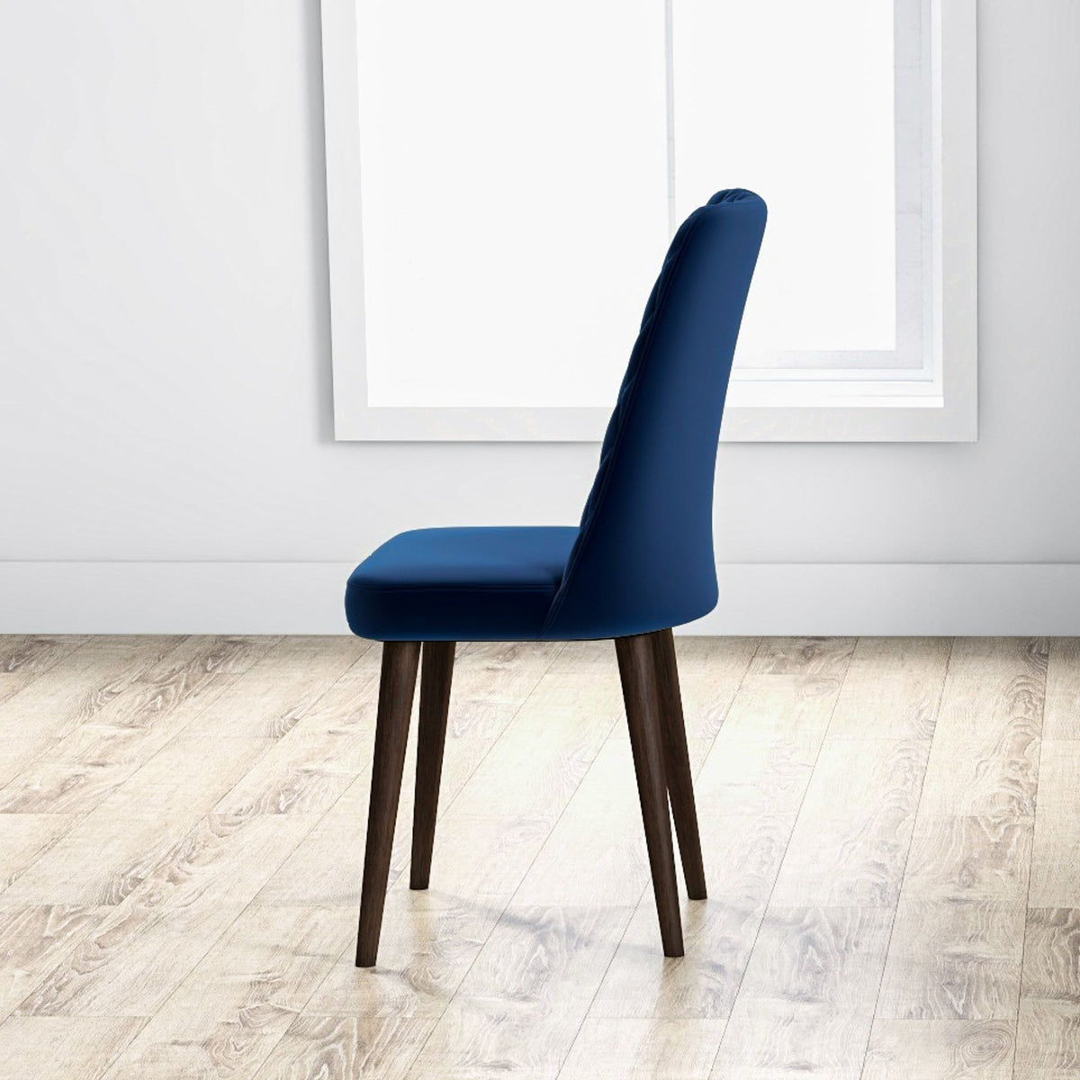 Katie Mid-Century Modern Dining Chair Set of 2 - Blue