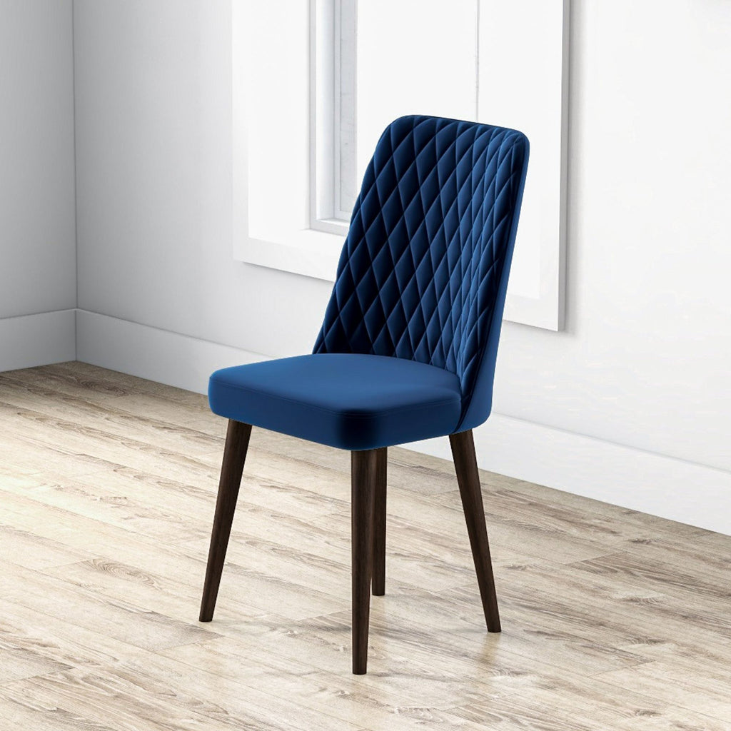 Katie Mid-Century Modern Dining Chair Set of 2 - Blue