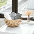 Natural Handwoven Decorative Bowl with Wooden Handles