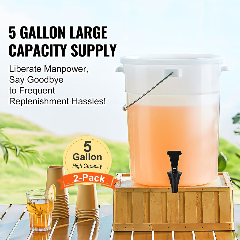 Beverage Dispenser with Non-Drip Spigot and Sealing Lid