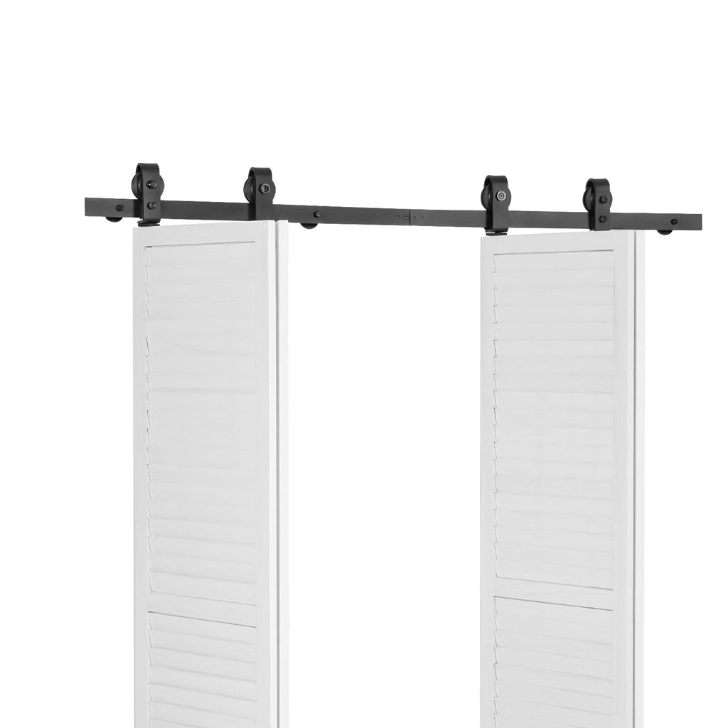 Bi-Folding Barn Door Track Hardware for Narrow Spaces