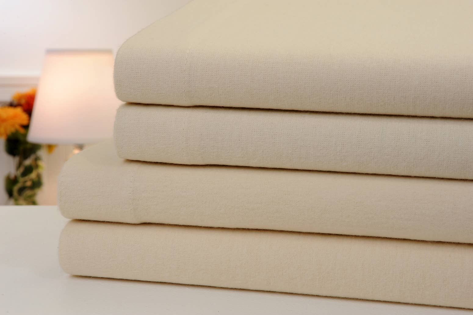 Brushed Flannel Sheet Set – Soft, Warm, Machine Washable - Queen / Beige