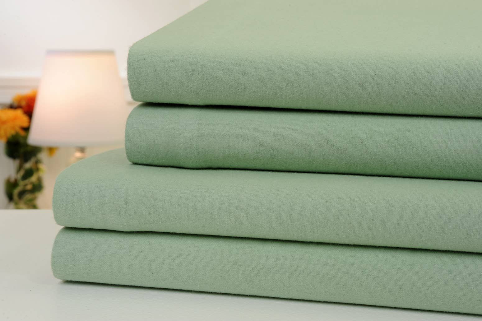 Brushed Flannel Sheet Set – Soft, Warm, Machine Washable - Full / Sage