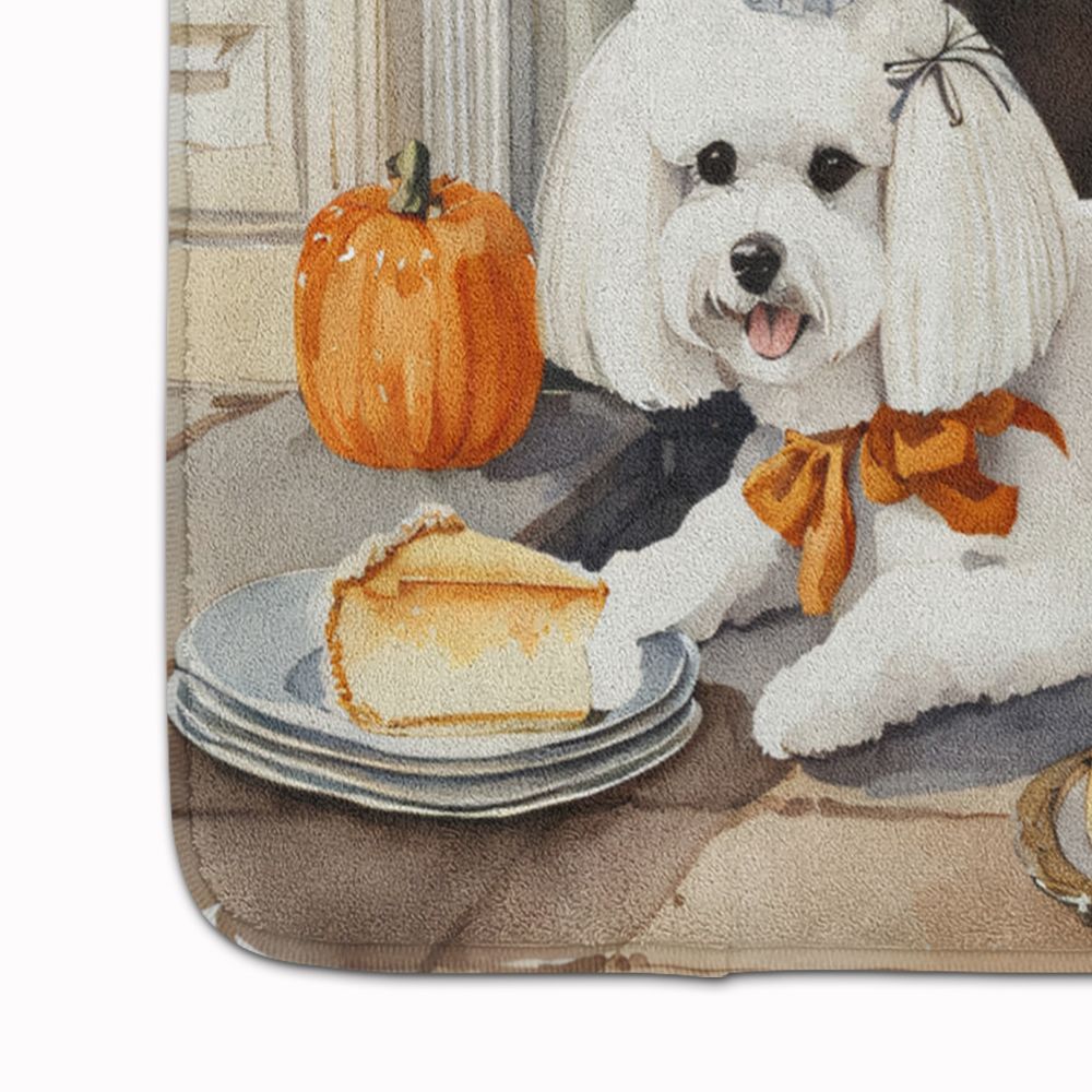 Bichon Frise and Pumpkins Comfort Floor Mat