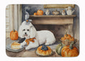 Bichon Frise and Pumpkins Comfort Floor Mat