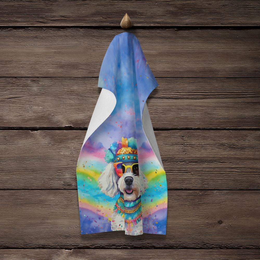 Bichon Frise Hippie Dawg Decorative Kitchen Towel