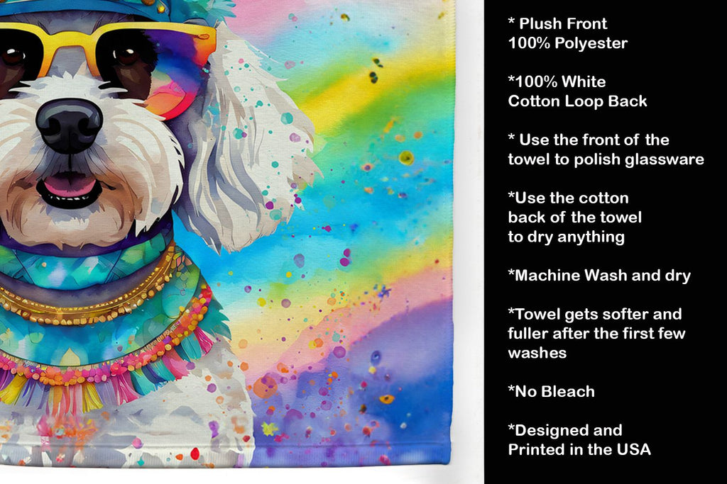 Bichon Frise Hippie Dawg Decorative Kitchen Towel