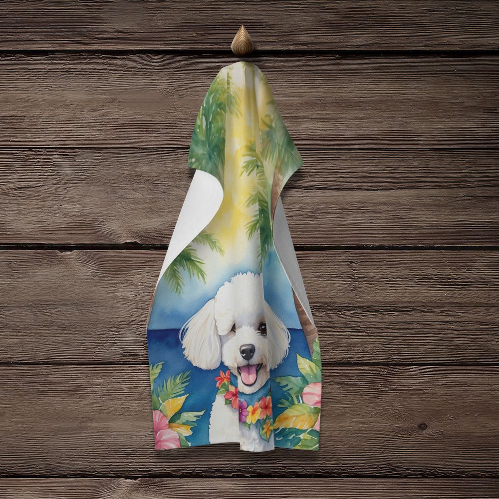 Bichon Frise Luau Decorative Kitchen Towel